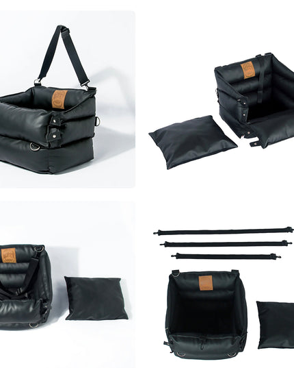 Kashima Ono PU Leather Pet Car Seat/Carrier