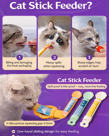 Kimpets Cat Treat Dispenser – No‑Mess Squeeze Spoon