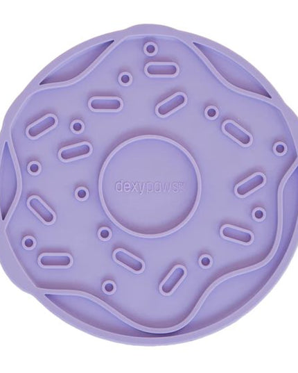 Dexypaws Mmm Donut Enrichment Licking Mat, Mauve Purple - Cat Dog