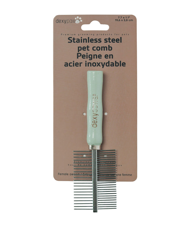 Dexypaws Stainless Steel Double Detangling Comb For Pets