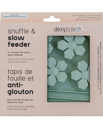 dexypaws®"Hide + Seek"  Sage Green Flowers Silicone Snuffle Mat