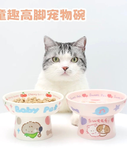 NIAN'GAO Sweet Baby Ceramic Pet Bowl