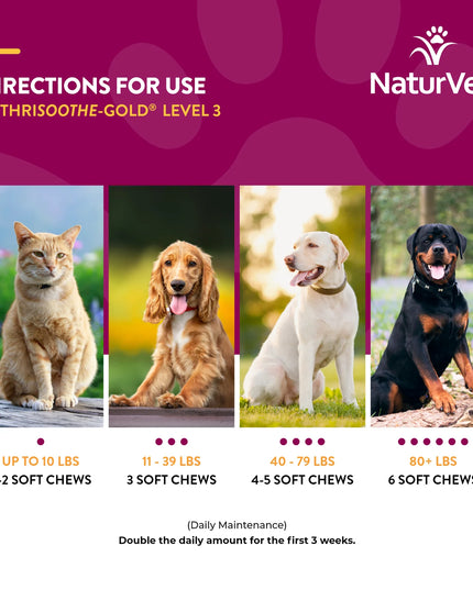 NaturVet ArthriSoothe-GOLD® Advanced Care Soft Chews - 2 Size