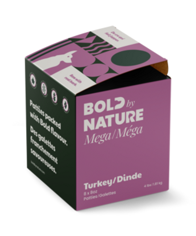Bold by Nature Mega Turkey Frozen Raw Food for Dogs