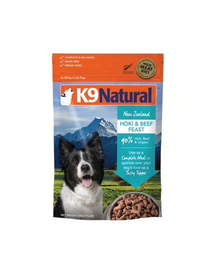 K9 Natural Hoki & Beef Feast Freeze-Dried Dog Food - 4 Sizes