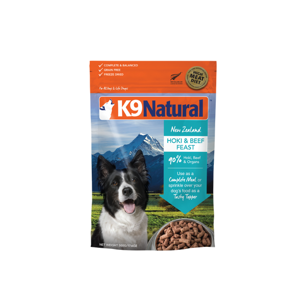 K9 Natural Hoki & Beef Feast Freeze-Dried Dog Food