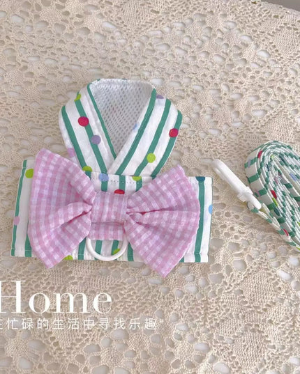 Colorful Harness with Bow （Leash Include）