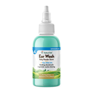 NaturVet Ear Wash Baby Powder Scent - 2 Size