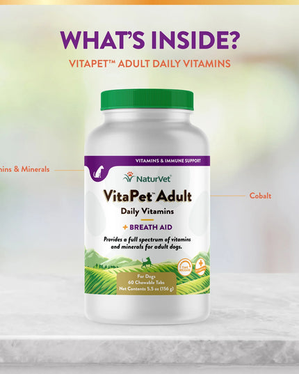 NaturVet VitaPet™ Adult Daily Vitamins Chewable Tablets - 3 Size