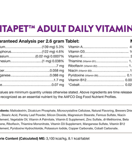 NaturVet VitaPet™ Adult Daily Vitamins Chewable Tablets - 3 Size