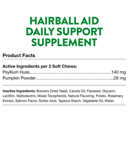 NaturVet Hairball Aid with Pumpkin - 2 Size