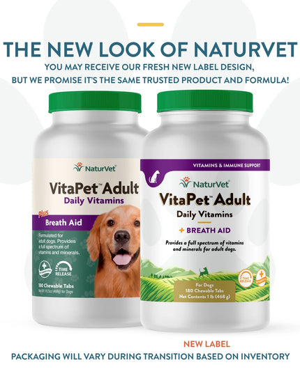 NaturVet VitaPet™ Adult Daily Vitamins Chewable Tablets - 3 Size