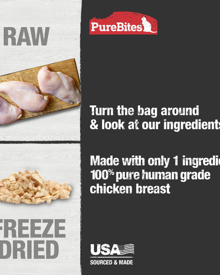 PureBites Freeze Dried Chicken Breast Cat Treats - 3 Sizes