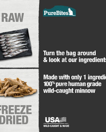 PureBites Freeze Dried Cat Treats - Minnow