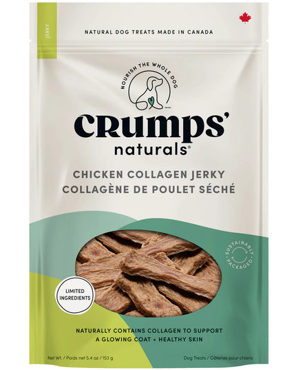 Crumps' Naturals Chicken Collagen Jerky Dog Treats - 153g/5.4oz