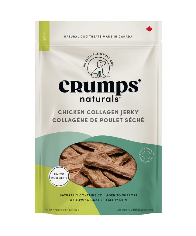 Crumps' Naturals Chicken Collagen Jerky Dog Treats - 153g/5.4oz