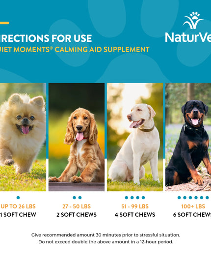 NaturVet Quiet Moments® 含褪黑激素的狗软糖 70ct