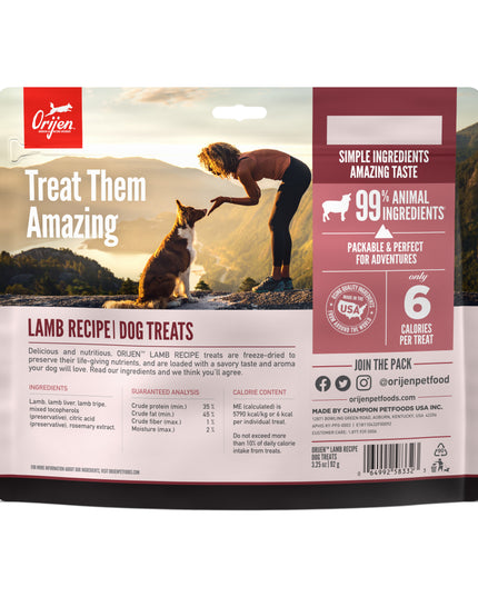 Orijen Freeze-dried Dog Treats Lamb Recipe - 92g