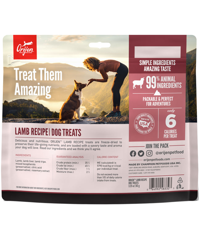 Orijen Freeze-dried Dog Treats Lamb Recipe - 92g
