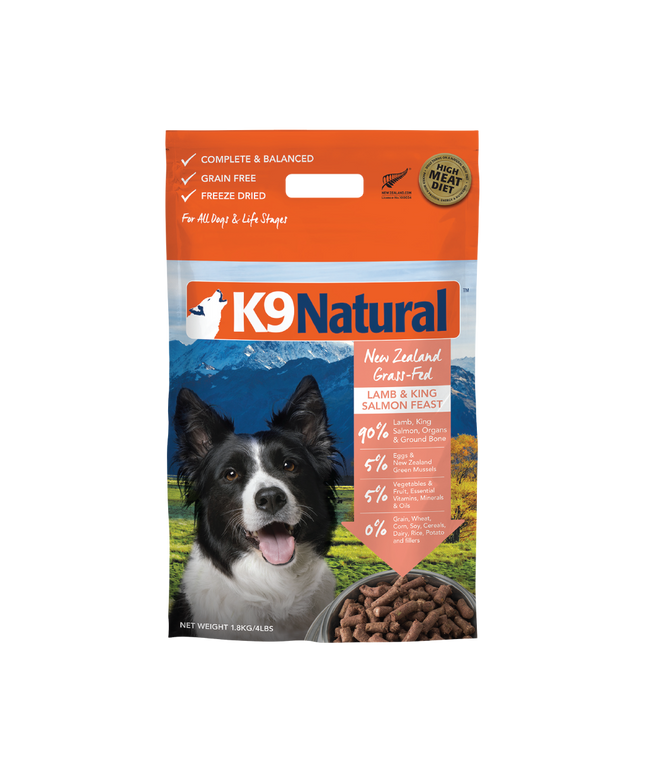 K9 Natural Lamb & King Salmon Feast Freeze-Dried Dog Food - 4 Sizes