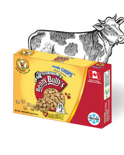 Benny Bullys® Mini Chops™ Beef Liver in Smart Pack™ for Dogs - 23g