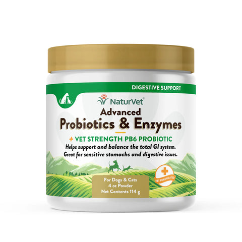 NaturVet Advanced Probiotics & Enzymes Powder - 3 Size