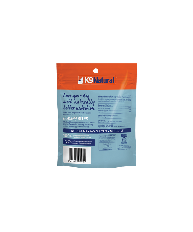 K9 Natural Beef & Organs Bites Dog Treats - 50g