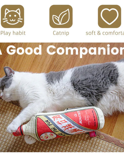 Q-monster Wine Series Plush Cat Toy