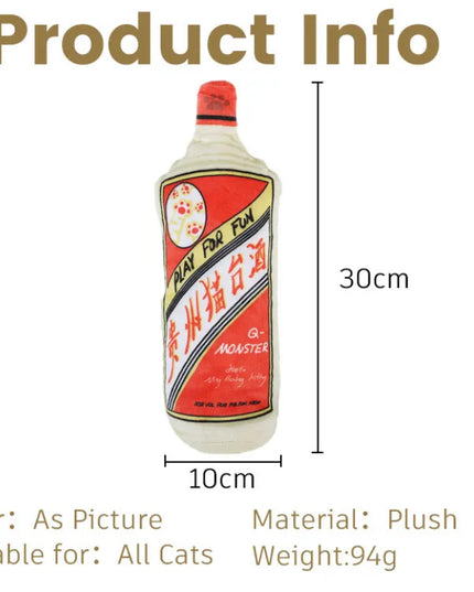 Q-monster Wine Series Plush Cat Toy