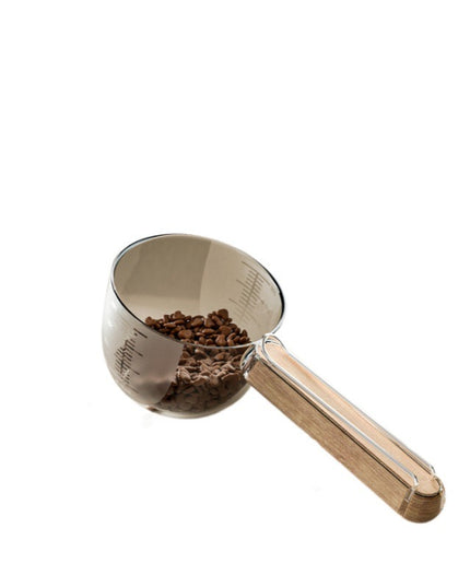 Pet Food Measuring Scoop with Bag Clip - Transparent