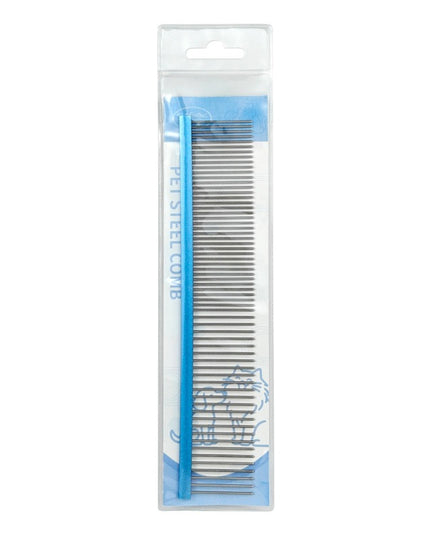 Pet Grooming Steel Comb - Blue