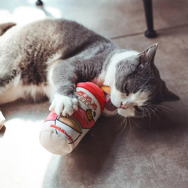 Q-monster Plush Bubble Tea Cat Toys