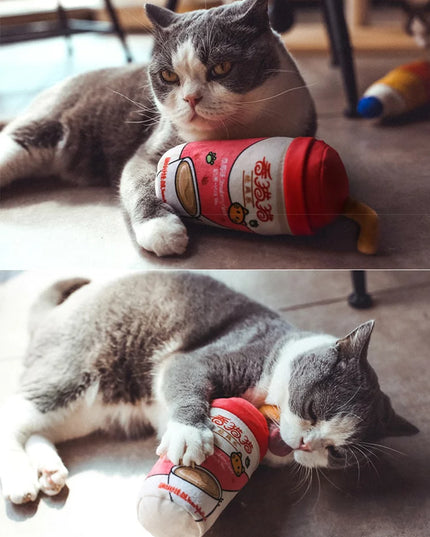 Q-monster Plush Bubble Tea Cat Toys