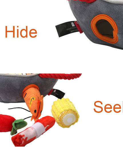 Q-monster Hide and Seek Series Plush Squeaky Dog Toys