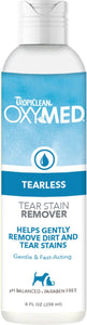 TropiClean OxyMed Tear Stain Remover Whitening Dog Shampoo, 8-oz bottle