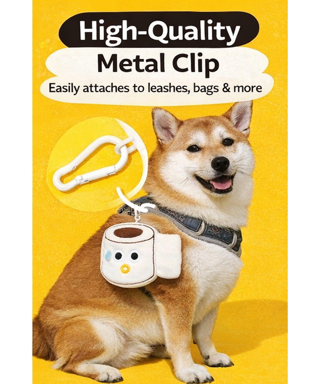 PurLab Roll Paper Cute Poop Bag Dispenser
