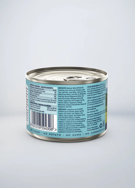 Ziwi Peak Mackerel & Lamb Wet Canned Food for Cats 85g/ 185g. Buy 12 of same size, get 1 free!