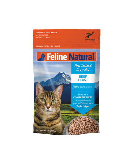 Feline Natural Beef Feast Freeze-Dried Cat Food - 320g/11oz