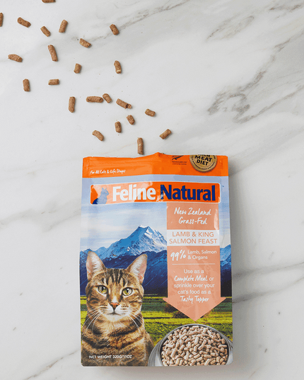 Feline Natural Lamb & King Salmon Feast Freeze-Dried Cat Food - 3 Sizes