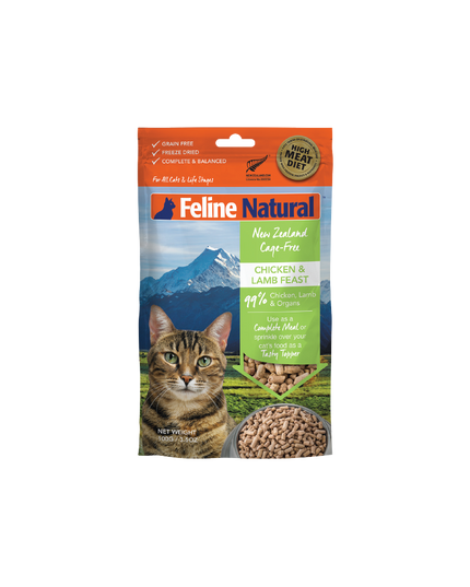 Feline Natural Chicken & Lamb Feast Freeze-Dried Cat Food - 3 Sizes