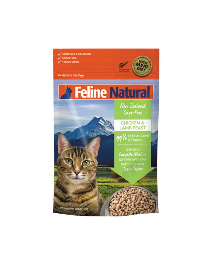 Feline Natural Chicken & Lamb Feast Freeze-Dried Cat Food - 3 Sizes