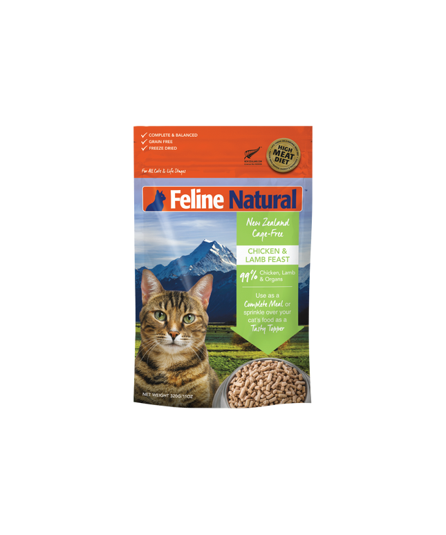 Feline Natural Chicken & Lamb Feast Freeze-Dried Cat Food - 3 Sizes