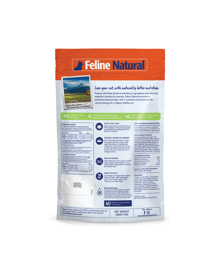 Feline Natural Chicken & Lamb Feast Freeze-Dried Cat Food - 3 Sizes