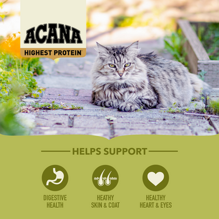 Acana Highest Protein, Grasslands Cat Dry Food - 2 Sizes