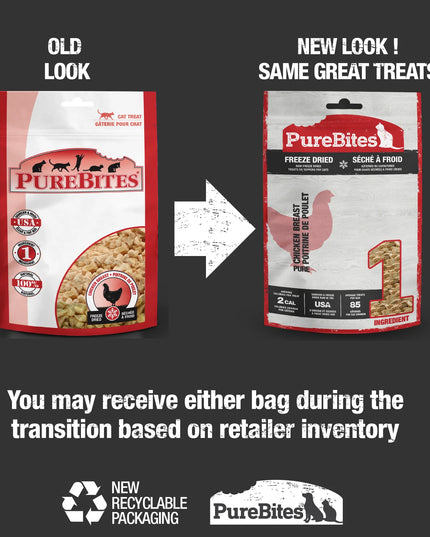 PureBites Freeze Dried Chicken Breast Cat Treats - 3 Sizes