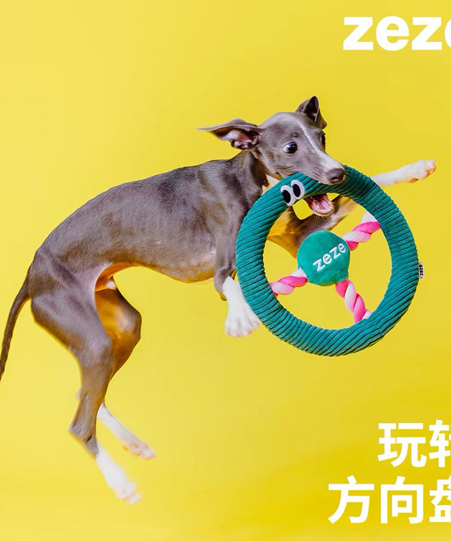 ZeZe Steering Wheel-Shaped Dog Toy-L23*23*H3.5cm
