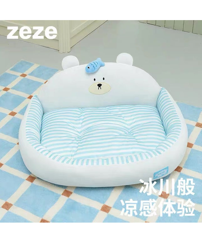 ZeZe Polar Bear Shaped Cooling Pet Bed-L70*W52*H26cm