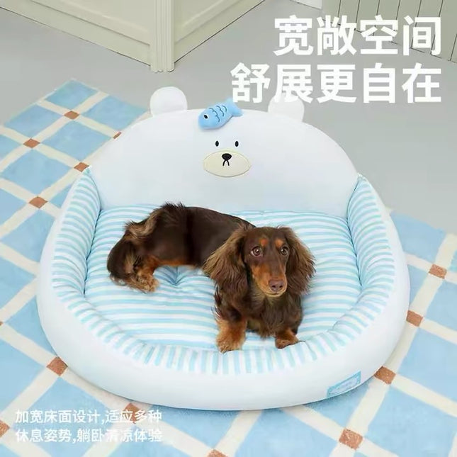 ZeZe Polar Bear Shaped Cooling Pet Bed-L70*W52*H26cm