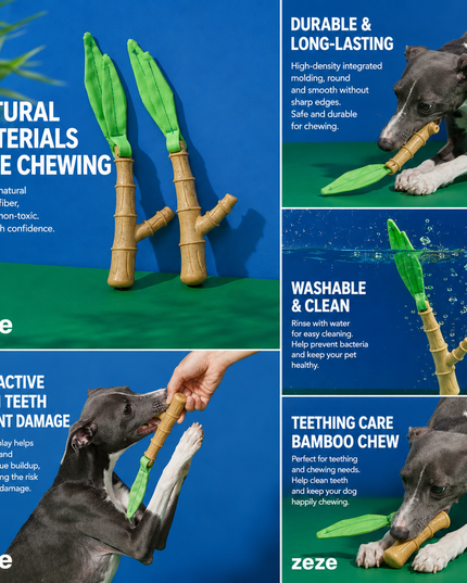 ZeZe Bamboo-Shaped Dental Chew Toy