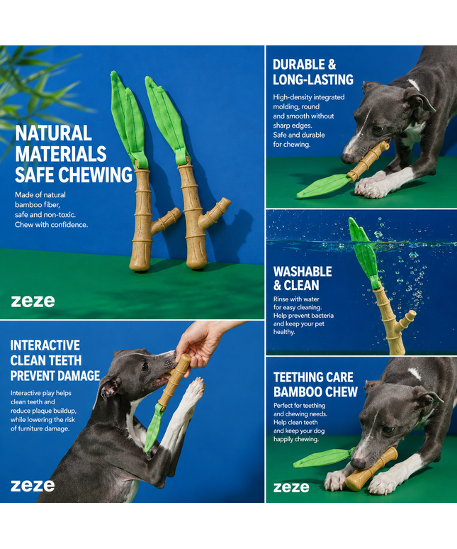 ZeZe Bamboo-Shaped Dental Chew Toy
